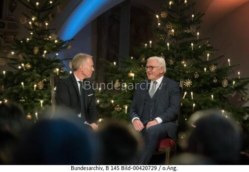 Bundespräsident Frank-Walter Steinmeier bei der Aufzeichnung "Weihnachten mit dem Bundespräsidenten" 2018