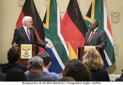 Bundespräsident Frank-Walter Steinmeier und Cyrill Ramaphosa 2018
