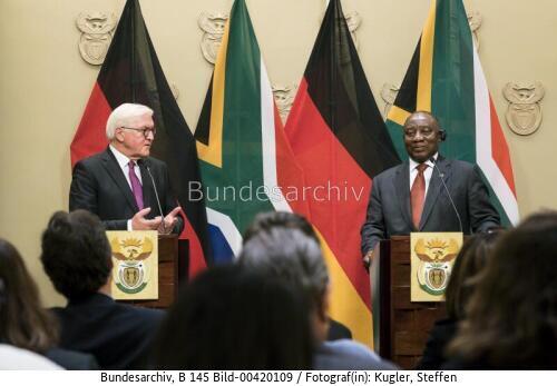 Bundespräsident Frank-Walter Steinmeier und Cyrill Ramaphosa 2018