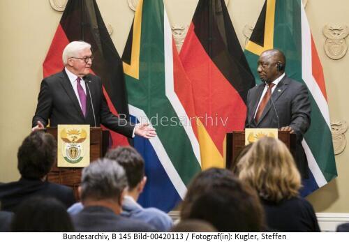 Bundespräsident Frank-Walter Steinmeier und Cyrill Ramaphosa 2018