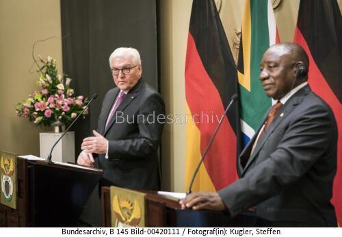 Bundespräsident Frank-Walter Steinmeier und Cyrill Ramaphosa 2018
