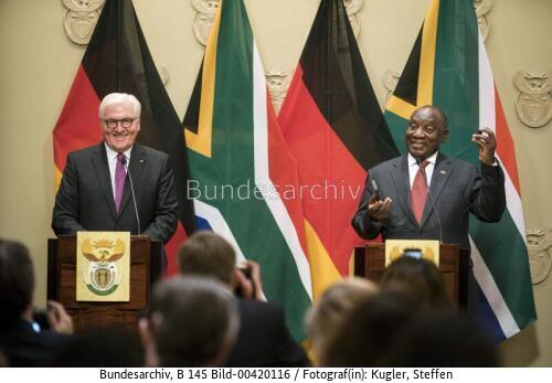 Bundespräsident Frank-Walter Steinmeier und Cyrill Ramaphosa 2018