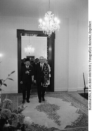 Indonesischer Präsident General Suharto in Bonn 1970