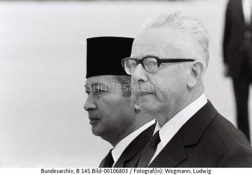 Indonesischer Präsident Suharto in Bonn 1970