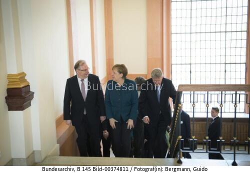 Bundeskanzlerin Angela Merkel beim G20-Dialogforum "Wissenschaft Science 20" in Halle 2017