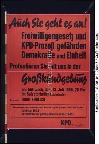 München, KPD, Parteiverbot, Bundeswehr