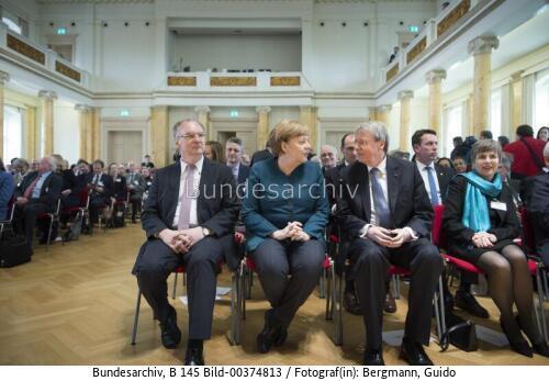Bundeskanzlerin Angela Merkel beim G20-Dialogforum "Wissenschaft Science 20" in Halle 2017