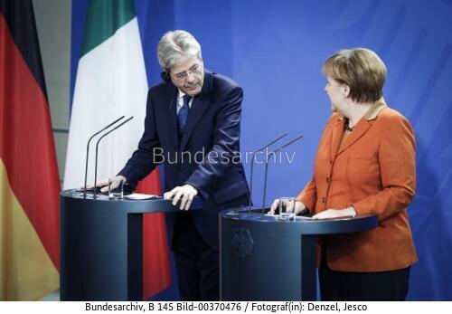 Italienischer Ministerpräsident Paolo Gentiloni in Berlin 2017