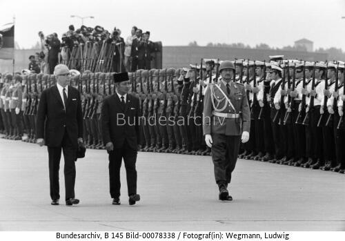 Indonesischer Präsident General Suharto in Köln 1970