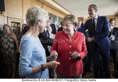 Bundeskanzlerin Merkel beim 75. Geburtstag von Friede Springer 2017