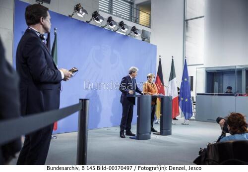 Italienischer Ministerpräsident Paolo Gentiloni in Berlin 2017