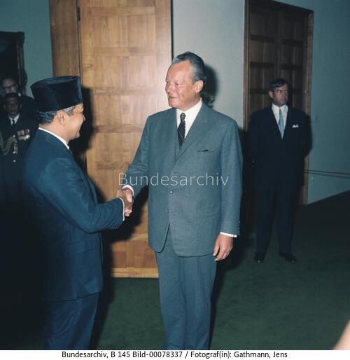 Indonesischer Präsident General Suharto in Bonn 1970