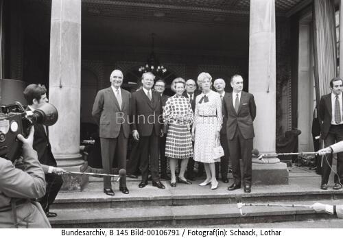 Französischer Staatspräsident Pompidou in Remagen 1970