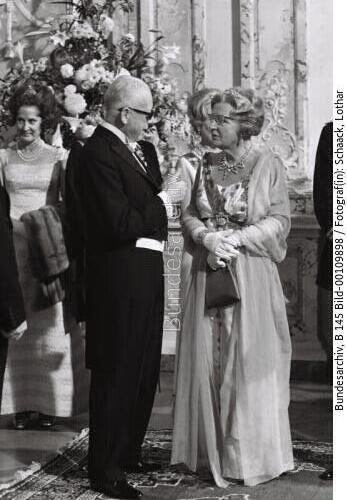 Niederländische Königin Juliana in Brühl 1971