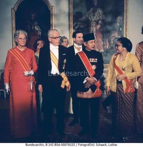 Indonesischer Präsident General Suharto in Brühl 1970