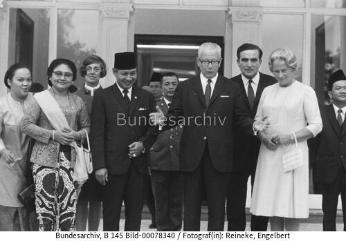 Indonesischer Präsident General Suharto in Bonn 1970