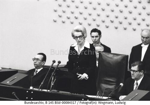 Bundestagssitzung / Konstituierende Sitzung des 7. Bundestages 1972