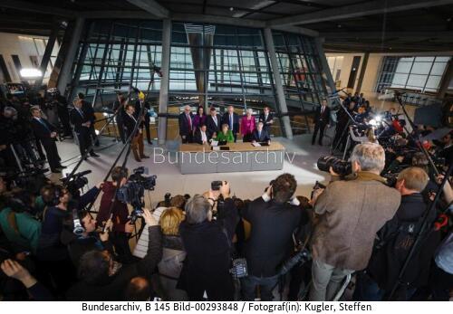 Unterzeichnung des Koalitionsvertrages 2013