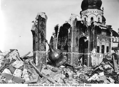 Ukraine, Kiew, Höhlenkloster, Zerstörungen
