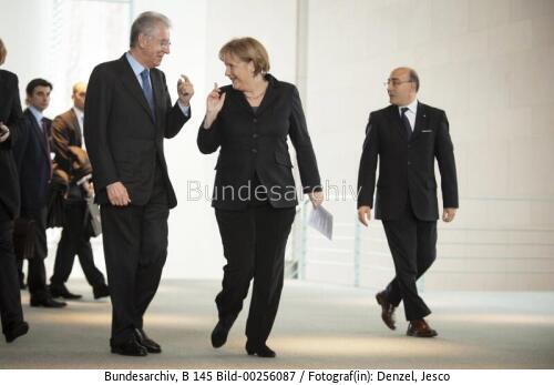 Italienischer Ministerpräsident Monti in Berlin 2012