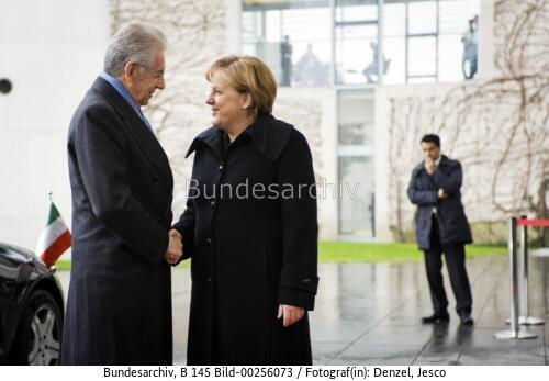 Italienischer Ministerpräsident Monti in Berlin 2012