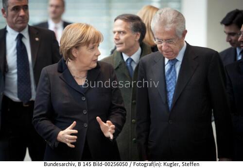 Italienischer Ministerpräsident Monti in Berlin 2012