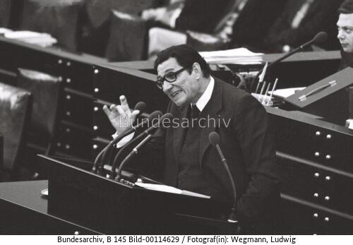 Bundestagssitzung 1974 / Reform des § 218 StGB / BM Maihofer