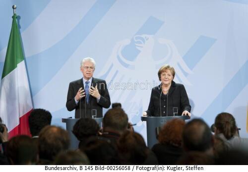 Italienischer Ministerpräsident Monti in Berlin 2012