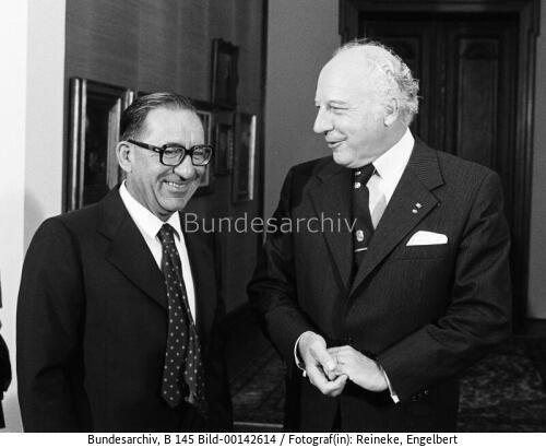 Maltesischer Ministerpräsident Mintoff in Bonn 1975