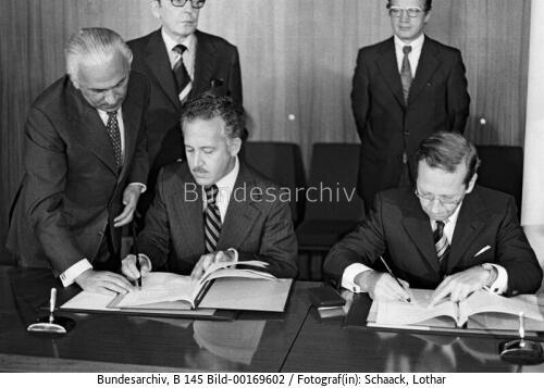 Deutsch-israelisches Verkehrsabkommen in Bonn 1975