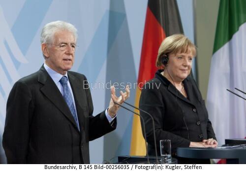 Italienischer Ministerpräsident Monti in Berlin 2012