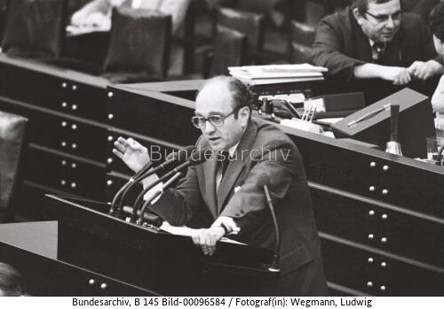 Bundestagssitzung 1976 / Debatte über Mitbestimmungsgesetz / Rede Lambsdorff