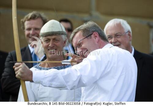 Bundespräsident Wulff besucht Wikinger Museum Haithabu 2010