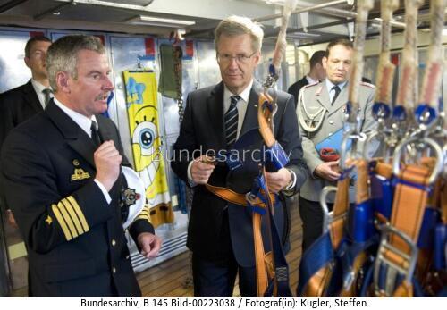 Bundespräsident Wulff besucht  Segelschulschiff "Gorch Fock" 2010