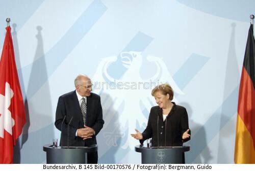Schweizerischer Bundespräsident Couchepin in Berlin 2008