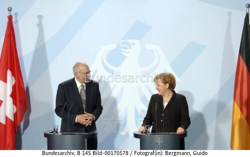 Schweizerischer Bundespräsident Couchepin in Berlin 2008
