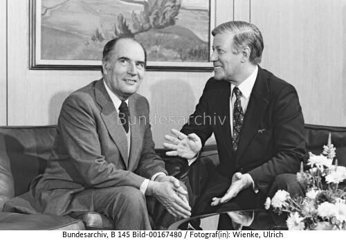Französischer Sozialistenchef Mitterrand in Bonn 1977