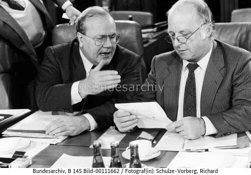 BM Bangemann und BM Blüm 1984