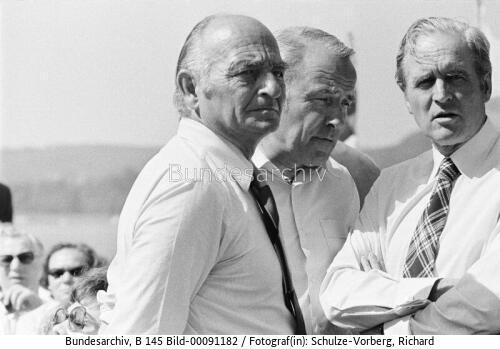 Carstens mit Dregger und Rösing 1977