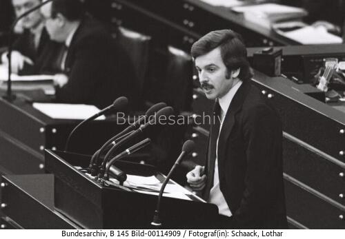 Bundestagssitzung 1977 / Generalsaffäre / MdB Möllemann
