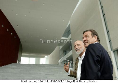 Bundeskanzler Schröder und Markus Lüpertz