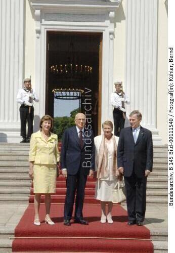 Italienischer Präsident Napolitano in Berlin 2006