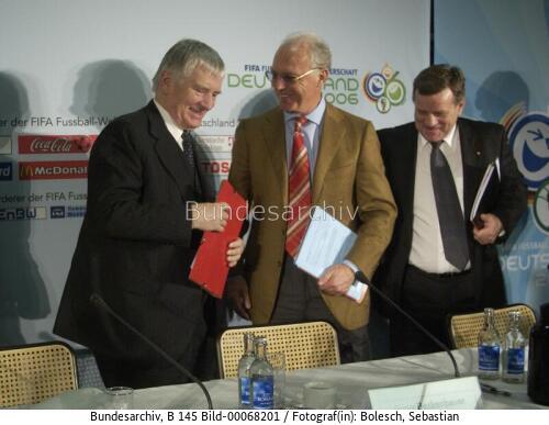 BM Otto Schily, Franz Beckenbauer und Hartmut Mehdorn