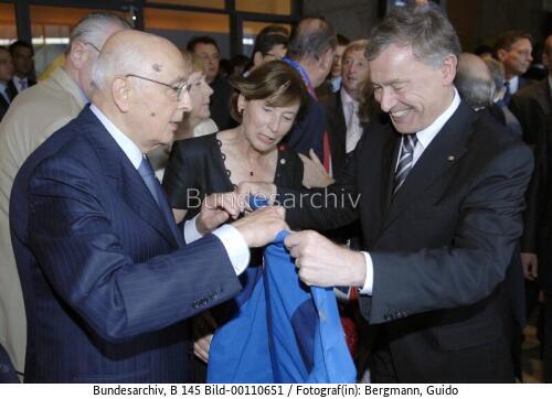 Fußball-WM 2006 in Berlin / Bundespräsident Köhler und italienischer Staatspräsident Napolitano