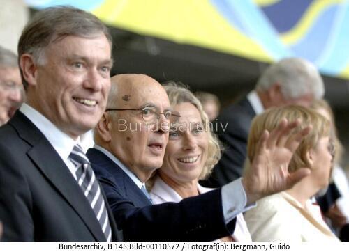 Fußball-WM 2006 in Berlin / Bundespräsident Köhler und italienischer Staatspräsident Napolitano