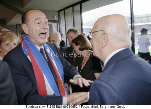 Fußball-WM 2006 in Berlin / Französischer Staatspräsident Chirac und italienischer Staatspräsident Napolitano