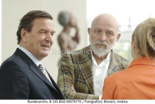 Bundeskanzler Schröder und Markus Lüpertz 2005