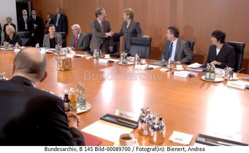 Kabinettssitzung der Regierung Merkel 2005