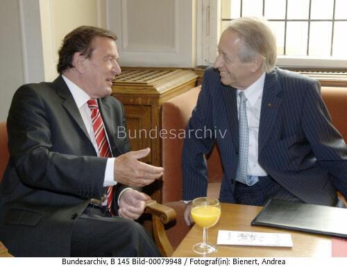 Bundeskanzler Schröder und Paul Spiegel