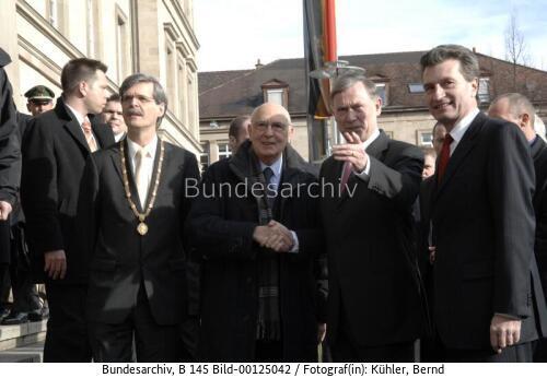 Italienischer Präsident Napolitano in Tübingen 2007